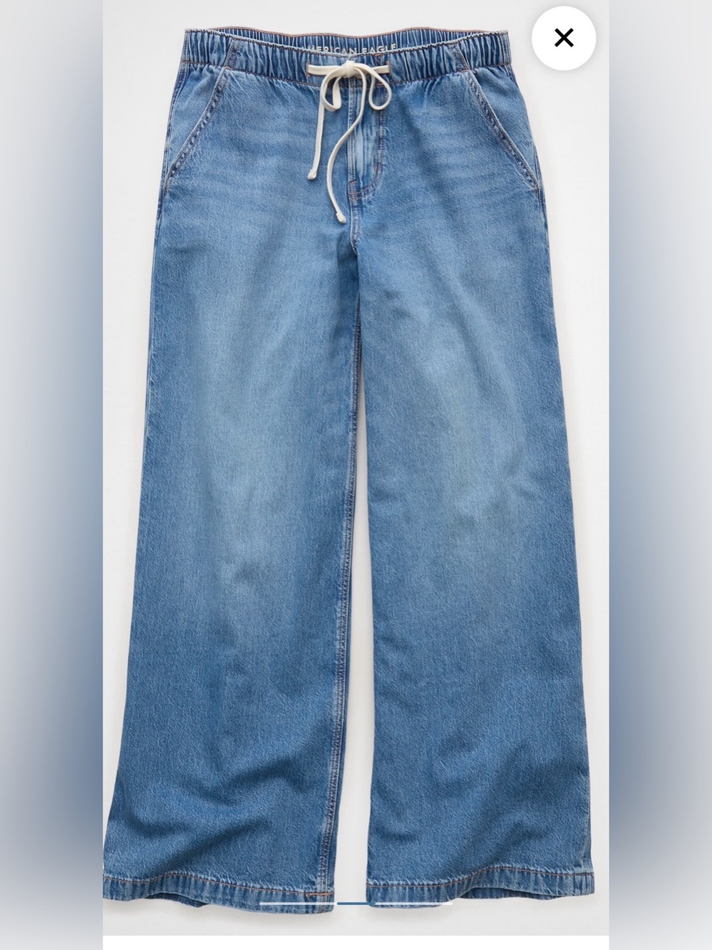 AE Low-Rise Baggy Ultra-Wide Leg Jean ~ Dream Blue - Picture 3 of 7